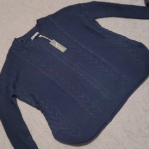 NWT Blue Cable Knit Sweater